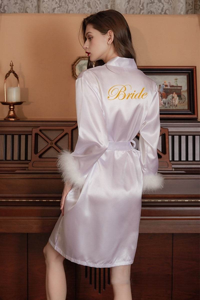 Personalized Bride Bridesmaid Robes Sexy Satin Robes 767772382395 - COCOMELODY